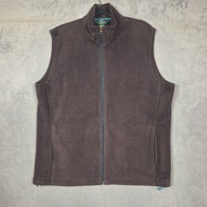 Woolrich full zip sweater vest fleece gray mens XL